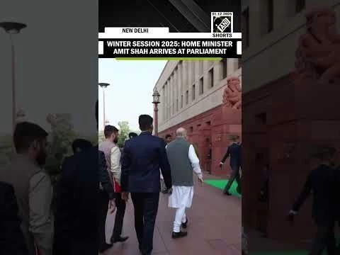 Home Minister Amit Shah arrives at Parliament for Winter Session 2025
