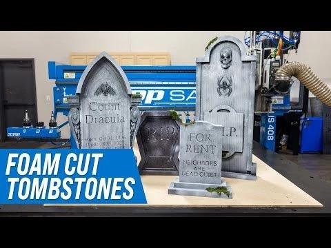 Cutting Custom Foam Tombstones on a ShopSabre CNC Router