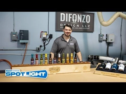 Fabricating a Hell#39;s Kitchen Hot Sauce Display on a ShopSabre CNC