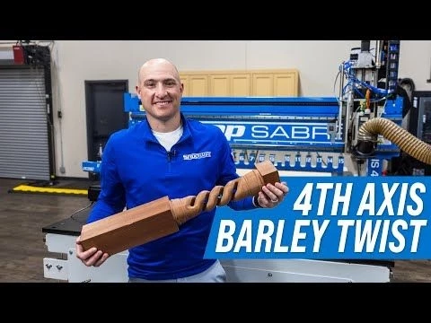 Creating a Barley Twist with a 4th Axis Attachment on a ShopSabre CNC @vectric