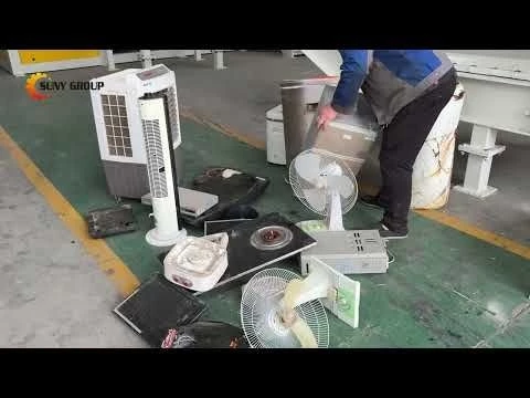 E-Waste Recycling Machine for Small Home Appliances | Shredding  Metal Sorting System