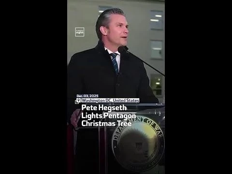 Pete Hegseth Lights Pentagon Christmas Tree