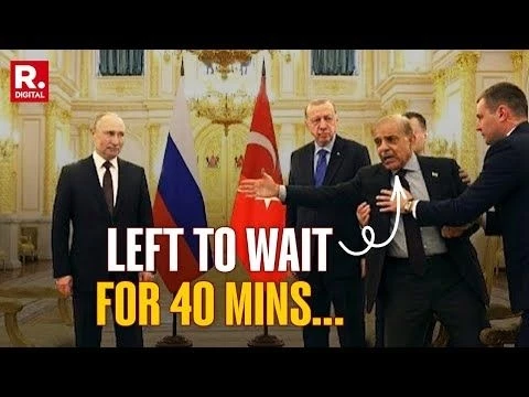 Pak PM Sharif Gatecrashes Putin-Erdogan Meet After 40 Mins Long Wait | Viral Moment Caught on Cam