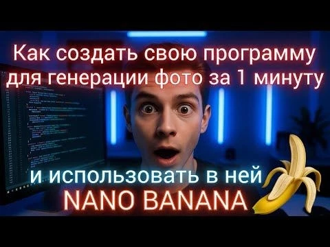 Как создать программу для генерации фото за 1 минуту и добавить туда Nano Banana.