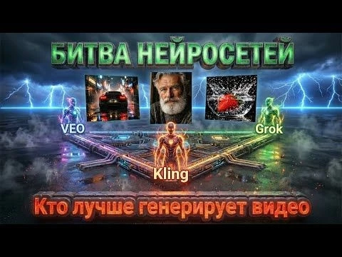 Какая нейросеть лучше подходит для генерации видео? Kling 2.6 vs Veo 3.1 vs Grok. Битва нейросетей.