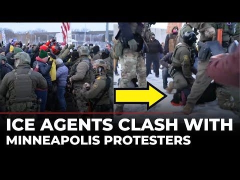 ICE Agents vs Protesters LIVE: Minneapolis Clashes After ICE Agent Kills Woman | US News | Anti-ICE