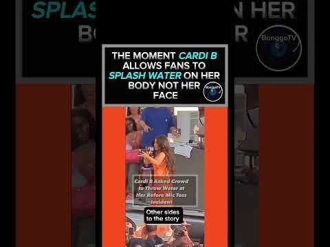 Moments #cardib allows #fans 2 splash water on her body not face #reels #trending #ytshorts #yt #wow