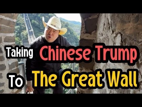Chinese Cowboy Taking Chinese Trump to the Great Wall of China