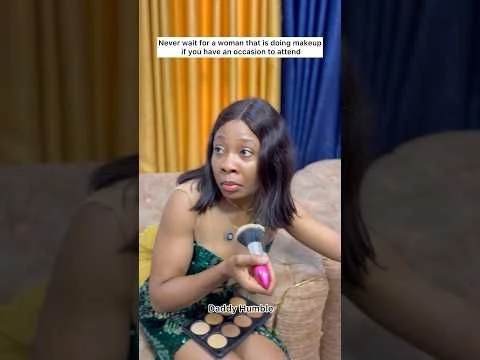 This is what you get when you wait for her to do makeup