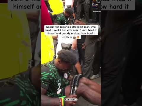 Speed met Nigeria’s strongest man, who bent a metal bar with ease@IShowSpeed @jackmanuelfitness1460