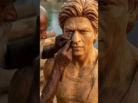 SRK In Wood Art ✨ | Shah Rukh Khan | शाहरुख़ ख़ान #shahrukh #woodcarving  #foryou #woodscraft