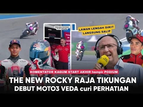 Jadi Rookie Terbaik Moto3 !! Manuver Maut Veda Ega Kejutkan Komentator Thailand” Gak Butuh Adaptasi