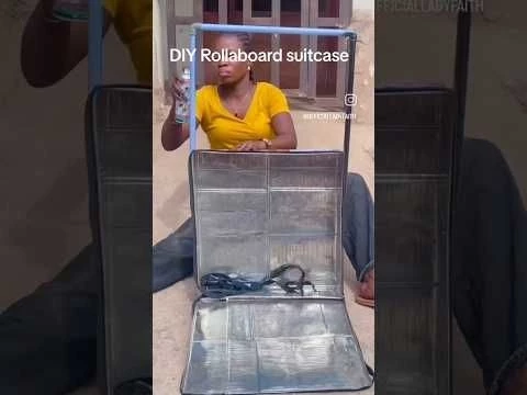 DIY Rollaboard suitcase from discarded material by @OfficialLadyfaith #makeover #upcycled #xtalentng