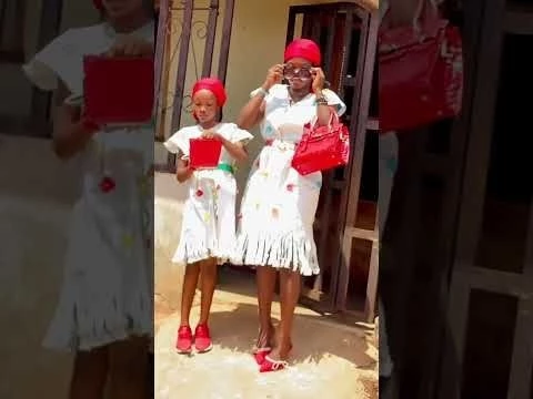 This woman sowed Sunday clothe with sack material and wore it to church @Officialladyfaith #fyp