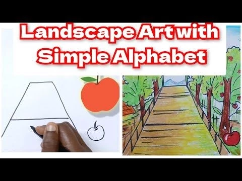 Step-by-Step Alphabet to Landscape Drawing | Simple DIY Guide