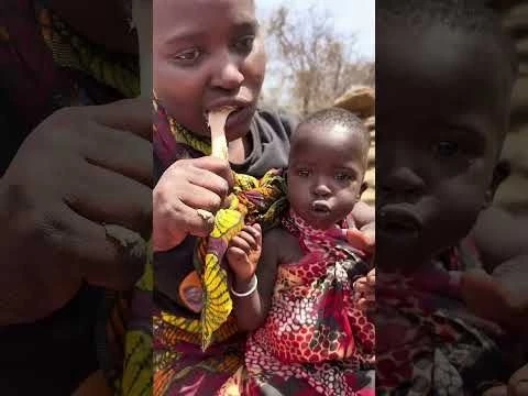 The daily life and diet of the Hazarbi tribe #africa