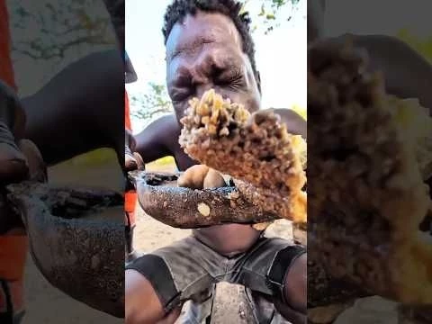 ‎A Day in the Life of an African Hunter | Cooking  Eating.#villagelife #eating