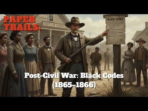 Paper Trails: (History of Black Mass Incarceration) Black Codes 1865 Pt. 5