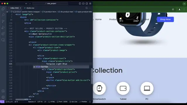 Build Complete E-Commerce Homepage With HTML, CSS & JS  Step-By-Step Tutorial