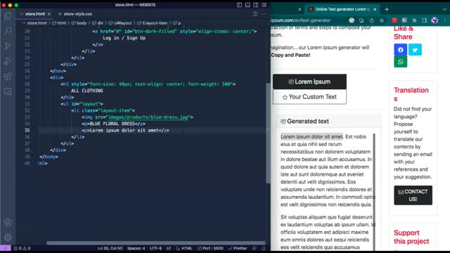 Create a Product Page of a Clothing Store    HTML, CSS Only Tutoria