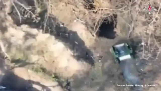 Drone blows up  dugout