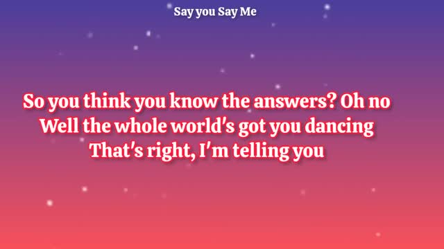 The Best of Lionel Richie_Wit Lyrics