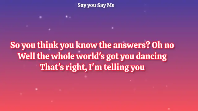 The Best of Lionel Richie_Wit Lyrics